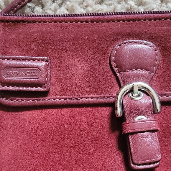 Coach Burgundy Suede Wristlet - Picture 5 of 5